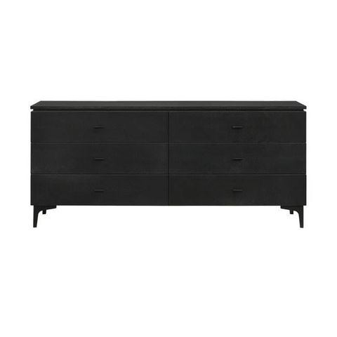 63 In. Black Six Drawer Double Dresser - Walmart.com in Exploring the Versatility of the 59" Black Charcoal Six Drawer Double Dresser