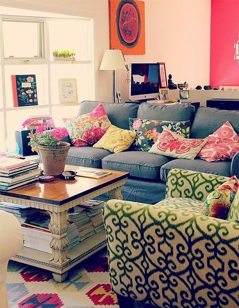 7 Bold Ways To Style Your Colorful Couch | House Design, Interior, Home regarding Making a Splash How to Style a Colorful Sofa in Your Home