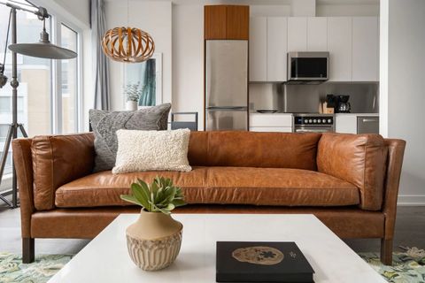 77 Alluring Mid-Century Modern Brooklyn Cognac Tan Leather Sofa Trend ... for Finding the Perfect Tan Leather Sofa for Your Austin Mid Century Modern Home