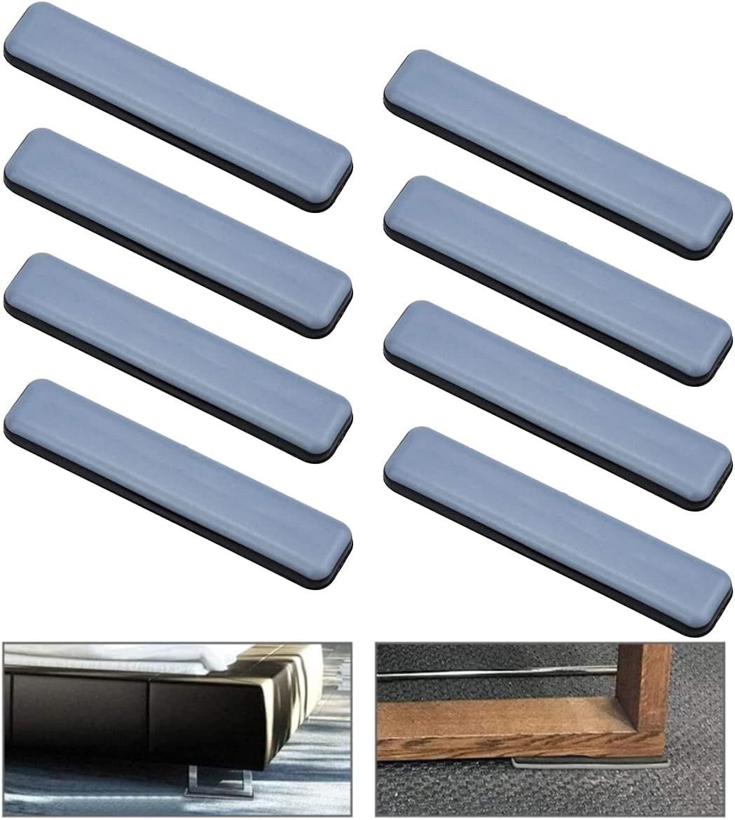 8 Pack Furniture Glides Self-Stick 100X25Mm Rectangle Teflon Glides ... inside