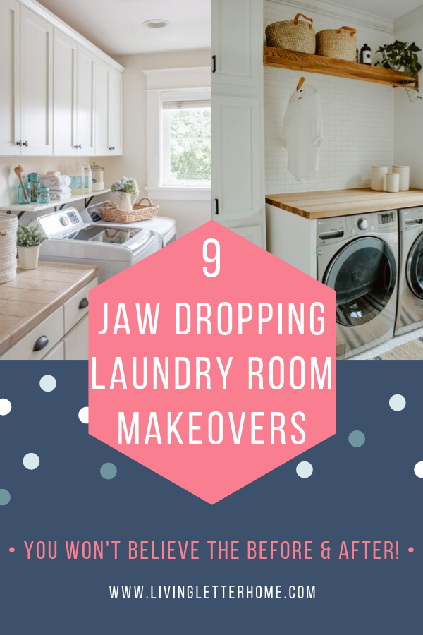 9 Jaw Dropping Small Laundry Room Makeovers! - Living Letter Home with regard to You Won't Believe These 6 Laundry Room Makeovers