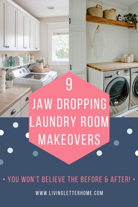 9 Jaw Dropping Small Laundry Room Makeovers! - Living Letter Home with regard to You Won't Believe These 6 Laundry Room Makeovers