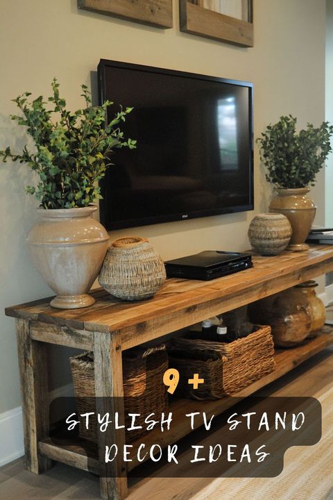 9 Stunning Tv Stand Decor Ideas To Elevate Your Living Room | Tv Stand ... pertaining to Elevate Your Living Room with the Practical Elegance of a Grey TV Stand