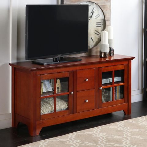 Â Becket 52 In. Tv Console In Walnut Brown, Reddish-Brown Wood Console ... intended for Beyond the Media Console Naysmyth Dark Brown Wood TV Stand Essentials