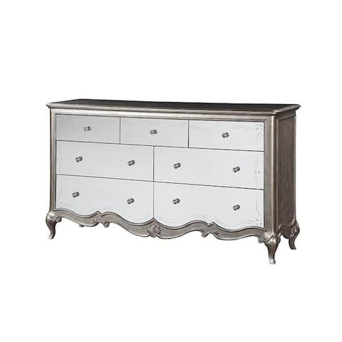 Acme Furniture Esteban 7-Drawer Antique Champagne Dresser 40 In. X 19 ... intended for
