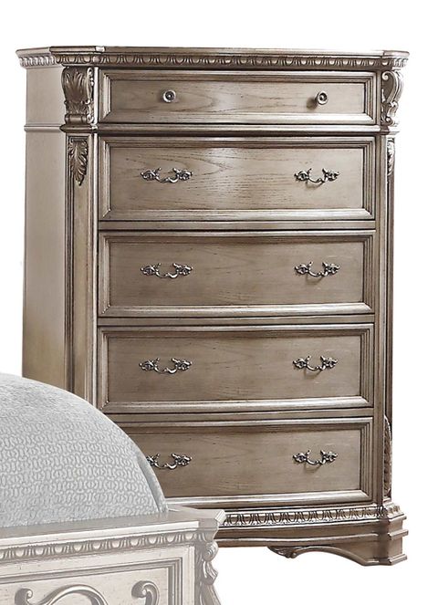 Acme Northville Chest - Antique Champagne 26939 At Homelement.com throughout Unveiling the Charm of the ACME Northville Dresser in Antique Champagne