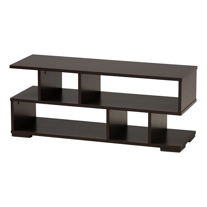 Allora Modern Engineered Wood Tv Stand For Tvs Up To 35&quot; In Dark Brown ... within Beyond the Build Understanding Your Engineered Wood TV Stand