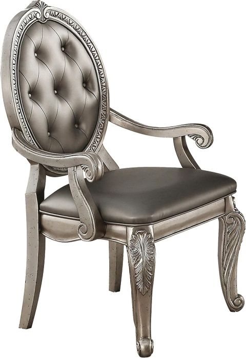 Amazon.com - Acme Furniture Northville Arm Chair, Antique Champagne ... regarding Unveiling the Charm of the ACME Northville Dresser in Antique Champagne