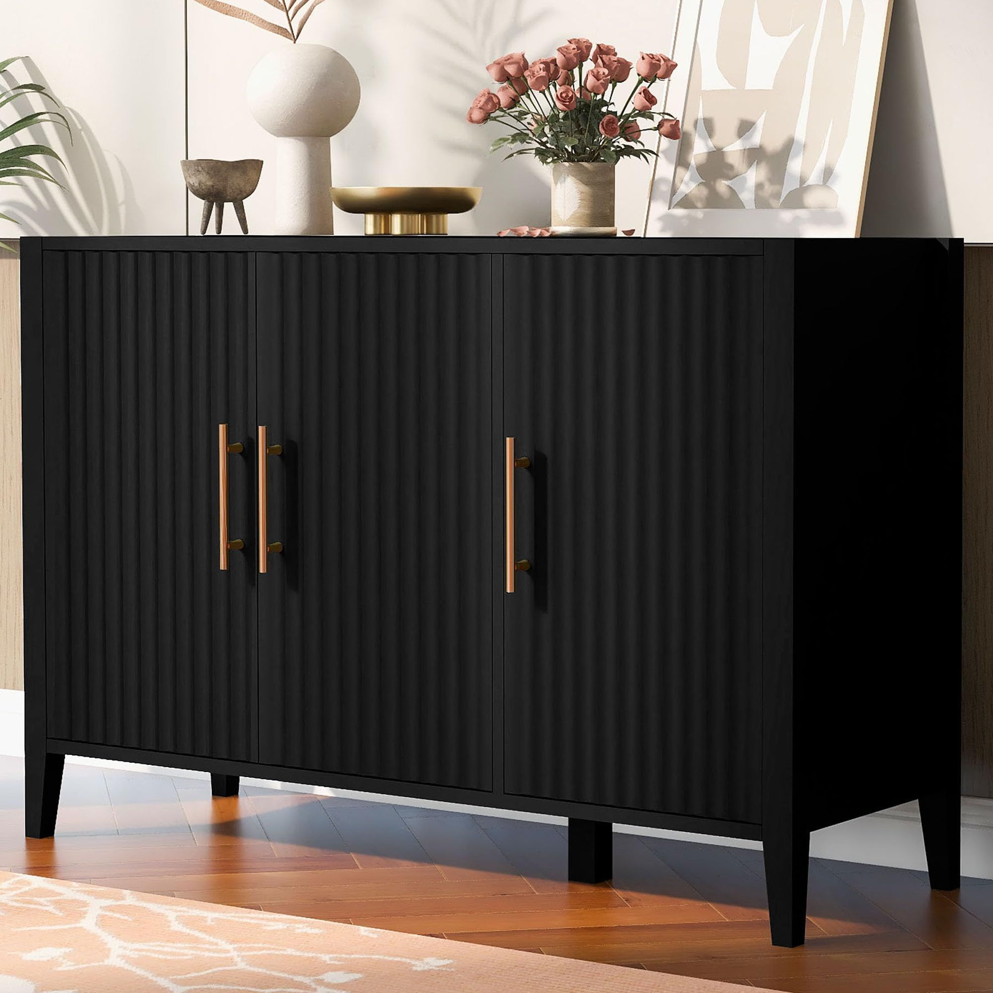 Amazon.com - Amposei Accent Sideboard Cabinet 48-Inch Modern Credenza ... with regard to
