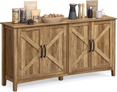 Amazon.com - Coaster Home Furnishings - Harper - 3-Door Solid Reclaimed ... inside A Closer Look at the Coaster Harper Farmhouse Cabinet's Details