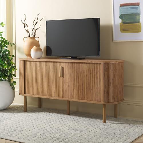 Amazon.com: Safavieh Home Collection Tealla Oak/Gold 2-Door Tambour ... pertaining to Styling Secrets for Your Safavieh Tealla Sideboard Oak/Gold