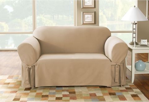 Amazon.com: Surefit Cotton Duck Canvas Loveseat Slipcovers, Loveseat ... pertaining to