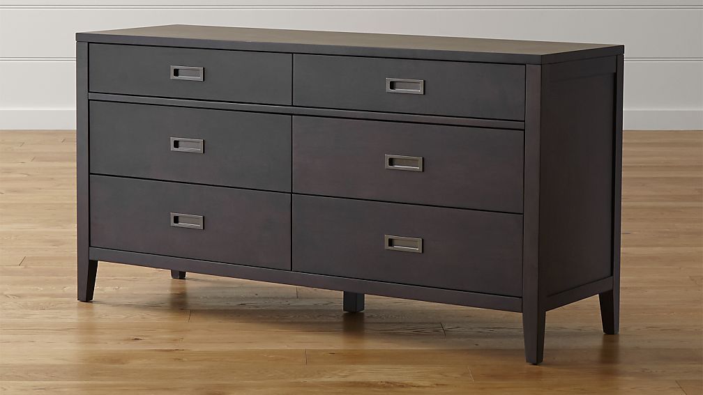 Arch Charcoal 6-Drawer Dresser | Crate And Barrel regarding Exploring the Versatility of the 59&quot; Black Charcoal Six Drawer Double Dresser