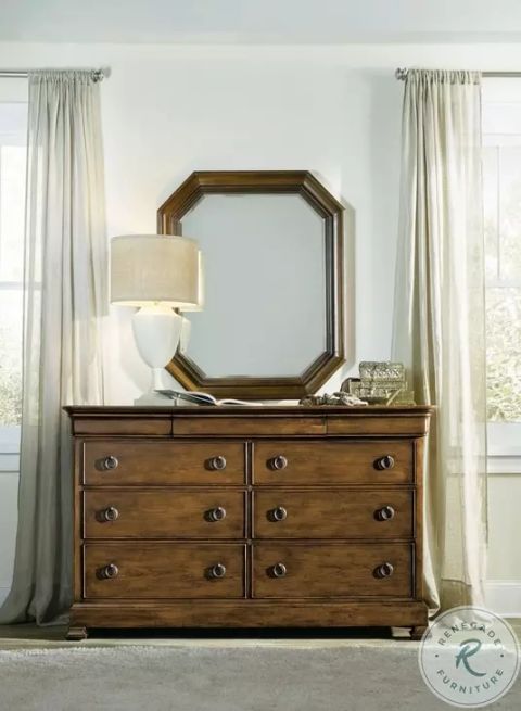 Archivist Dark Wood Nine Drawer Dresser From Hooker | Coleman Furniture regarding