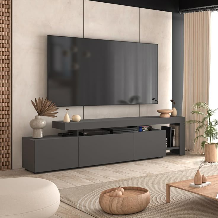 Elevate Your Living Room with the Practical Elegance of a Grey TV Stand
