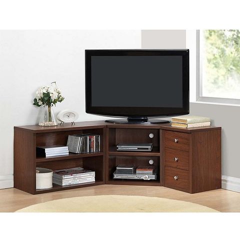 Baxton Studio Commodore Tv Stand In Brown | Bed Bath &Amp; Beyond ... intended for Expert Tips for Showcasing Your Brown Commodore TV Stand