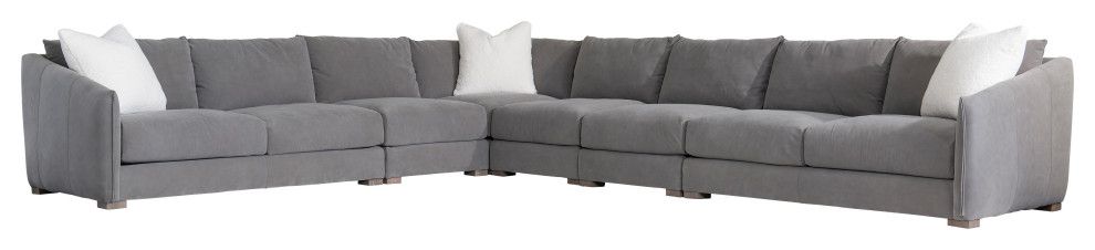 Bernhardt Demi Leather Sectional, 167&quot; W X 137&quot; D X 31&quot; H - Sectional ... intended for Is the Bernhardt Demi Sofa Right for Your Living Space Practical Considerations