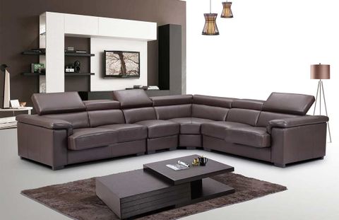 Brown Leather Sectional Sofa Ef 605 | Leather Sectionals with regard to Beyond the Sale What to Look for in Quality Sofas and Sectionals