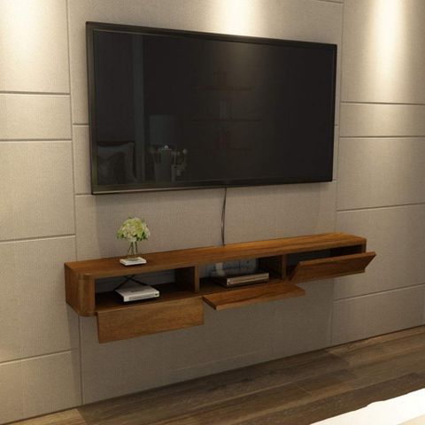 Buy Wall Ed Floating Tv Stand Media Console Modern Storage Cabinet With ... pertaining to Smart Storage Solutions for Your Modern Living Room Floating Consoles