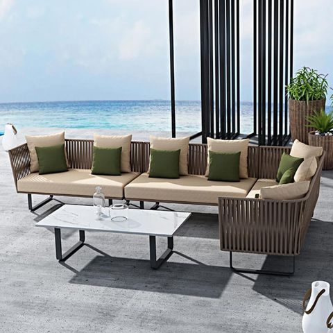Cartagena Modern Synthetic Rattan Outdoor Modular Sofa Set - Nania Living with