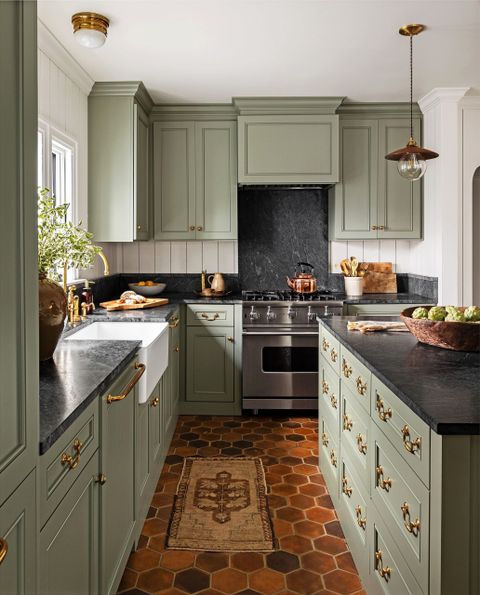 Country Kitchen Colours Scheme Inspirational 15 Best Green Kitchen ... pertaining to