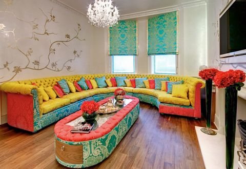 Cozy Living Room Designs With Colorful Sofas throughout Making a Splash How to Style a Colorful Sofa in Your Home