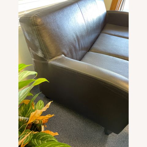 Dark Brown Leather Sofa - Aptdeco regarding