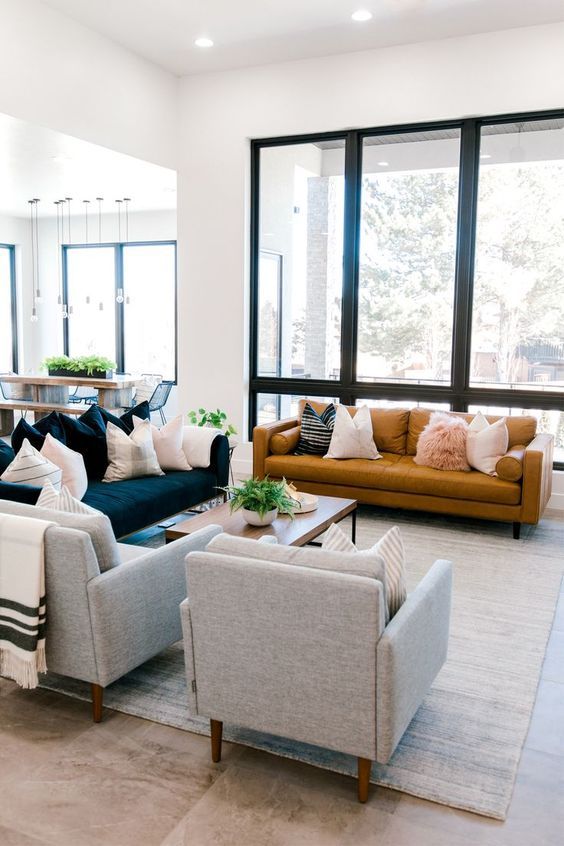 Designing A Living Room With Two Sofas: Layout Ideas | Spoak pertaining to