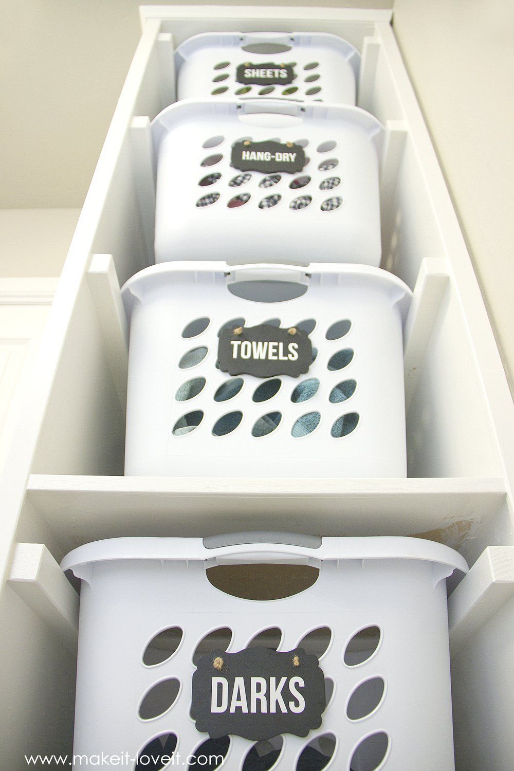 Diy Laundry Basket Organizer (...Built In) | Make It &amp;Amp; Love It | Diy ... in