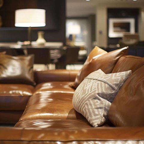 Elevate Your Living Room: Discover The Allure Of Modern Leather Sets. inside Elevating Your Living Space with an American Eagle Navy Blue Leather Sofa