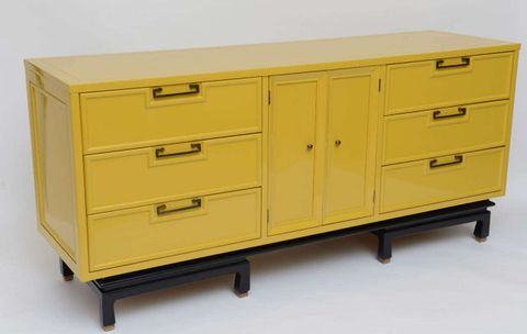 Fine 1960S Asian Inspired Mustard Lacquer Nine Drawer Dresser At ... with The Timeless Appeal of Nine Drawer Dressers