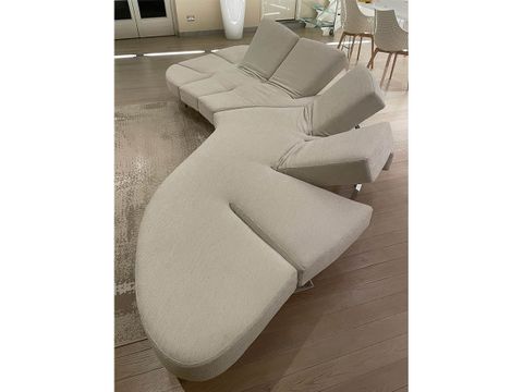 Flap Sofa With Movable Elements In Fabric (White), Edra | Deesup in
