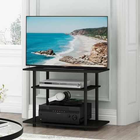 Furinno Turn-N-Tube 31.5 In. Espresso And Black Particle Board Tv Stand ... inside How the Furinno Turn-N-Tube Stand Enhances Media Rooms