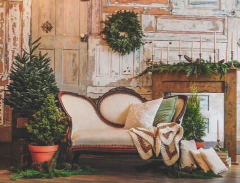 Holiday Mini Session With Vintage Sofa | Christmas Backdrops, Christmas ... regarding Bring the Holiday Spirit Home Sofa Decorating Secrets Revealed