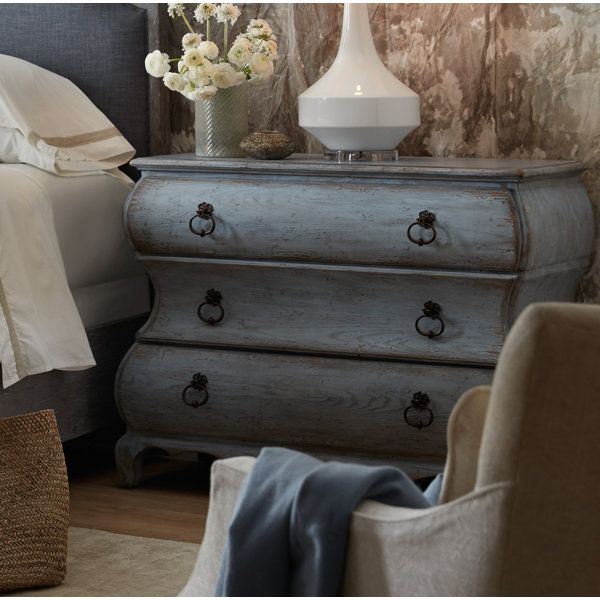 Hooker Furniture Beaumont 3 - Drawer Bachelor's Chest In Blue &amp;Amp; Reviews ... inside Beaumont Bachelors Chests A Style Guide for Every Room