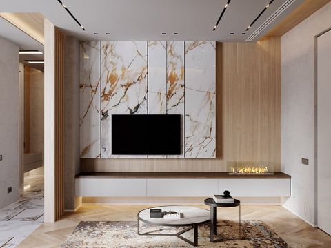 Interior Design Using Marble And Wood Combinations | Marble Interior ... in