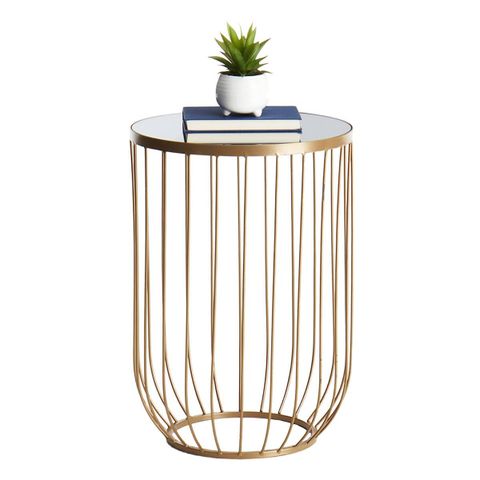 Lexi Accent Table, Gold regarding Discovering the Charm of the Lexi Accent Dresser in Cream and Gold
