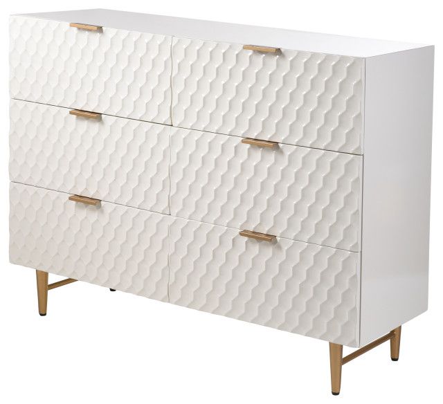 Discovering the Charm of the Lexi Accent Dresser in Cream and Gold