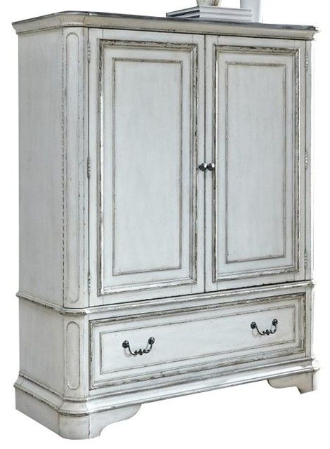 Liberty Magnolia Manor Door Chest, Antique White - French Country ... pertaining to