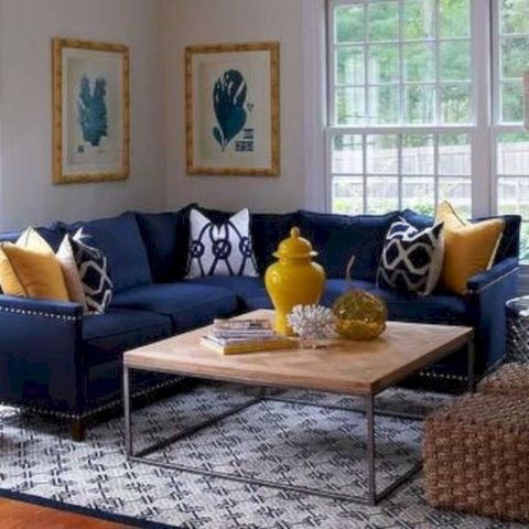 Living Room Ideas With Blue Leather Sofa At Eric Hong Blog regarding