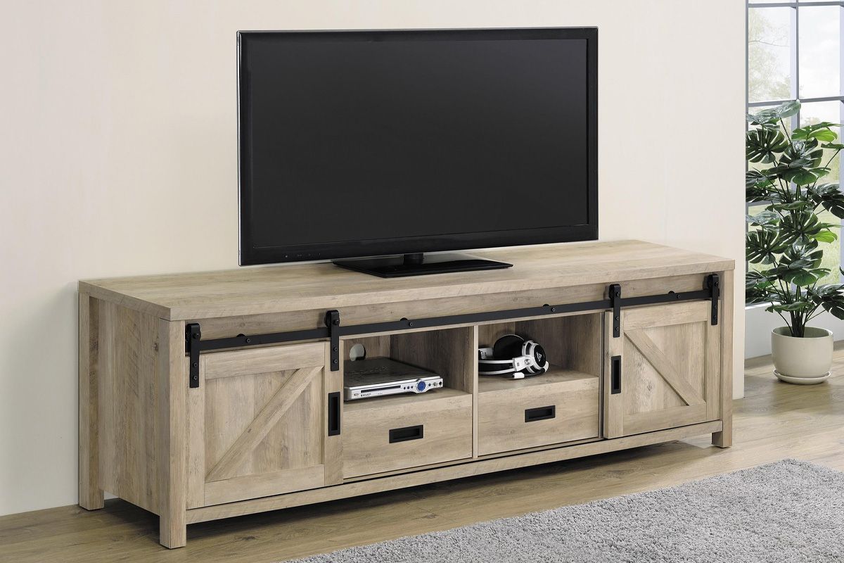 Madra Rectangular Tv Console With 2 Sliding Doors Antique Pine - Exotic ... with The Madra 79&quot; TV Stand Distressed Pine Unpacking Its Design