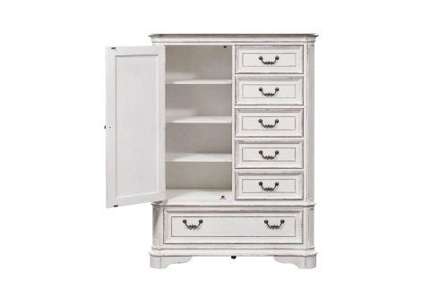 Magnolia Manor Master Chest for A Closer Look at the Magnolia Manor White Lingerie Chest's Elegant Details