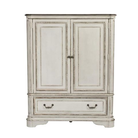 Magnolia Mansion Antique White Door Chest With European Traditional ... regarding