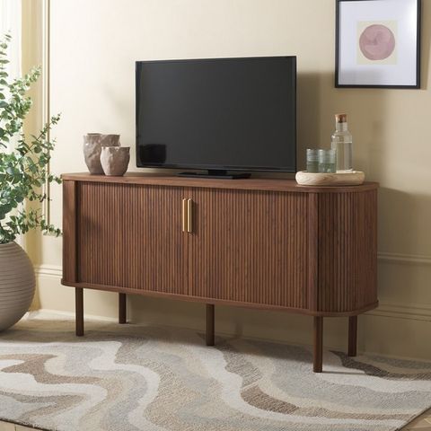 Med9636A Tv Stands - Furniture By Safavieh inside Styling Secrets for Your Safavieh Tealla Sideboard Oak/Gold