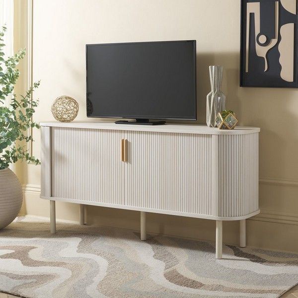 Med9636C Tv Stands - Furniture By Safavieh inside Styling Secrets for Your Safavieh Tealla Sideboard Oak/Gold
