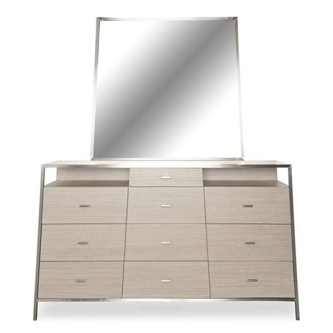 Michael Amini / Kathy Ireland Home Designs Silverlake Village 10 Drawer ... pertaining to A Deep Dive into the Design Details of the Silverlake Village Dresser Washed Oak