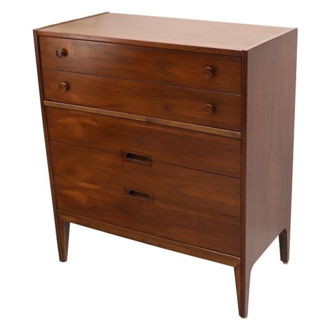 Mid-Century Danish Modern Walnut High Chest Of Drawers Or Dresser At ... inside Mastering the Walnut Stain in Mid-Century High Chest Design