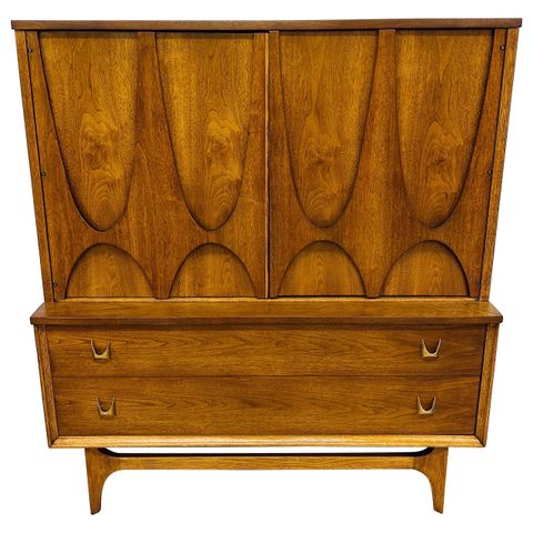 Mid-Century Drexel Composite Walnut High Chest At 1Stdibs pertaining to