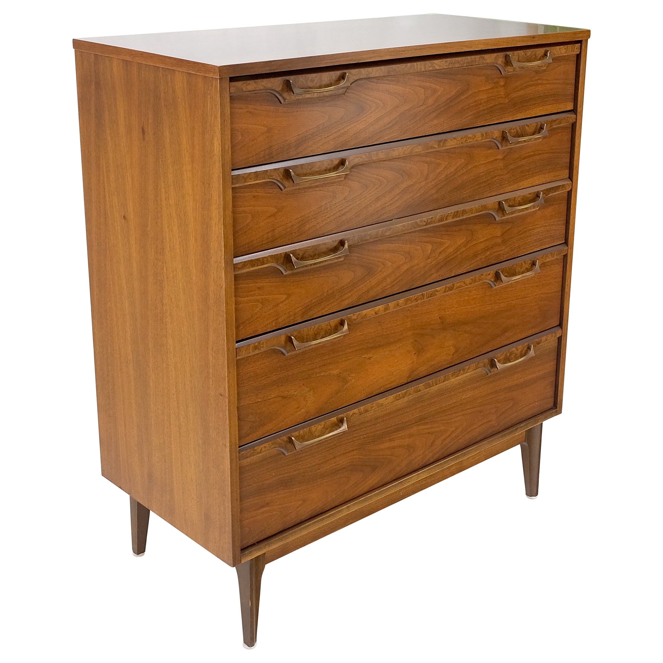 Mid-Century Modern Decorative Walnut Bachelor High Chest Dresser At 1Stdibs with regard to Mastering the Walnut Stain in Mid-Century High Chest Design