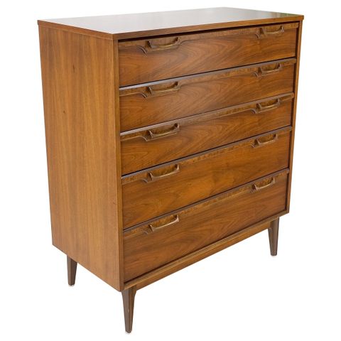 Mid-Century Modern Decorative Walnut Bachelor High Chest Dresser At 1Stdibs with regard to Mastering the Walnut Stain in Mid-Century High Chest Design